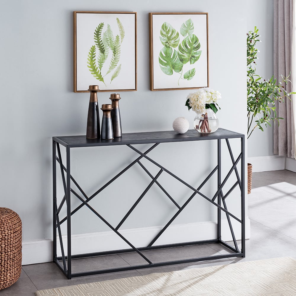 Monet Console Table - Black & Grey, 30 x 44 x 13 in.