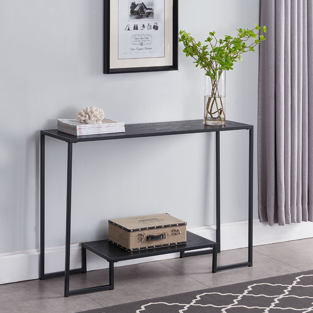 Sitka Console Table - Black & Grey, 30 x 44 x 13 in.