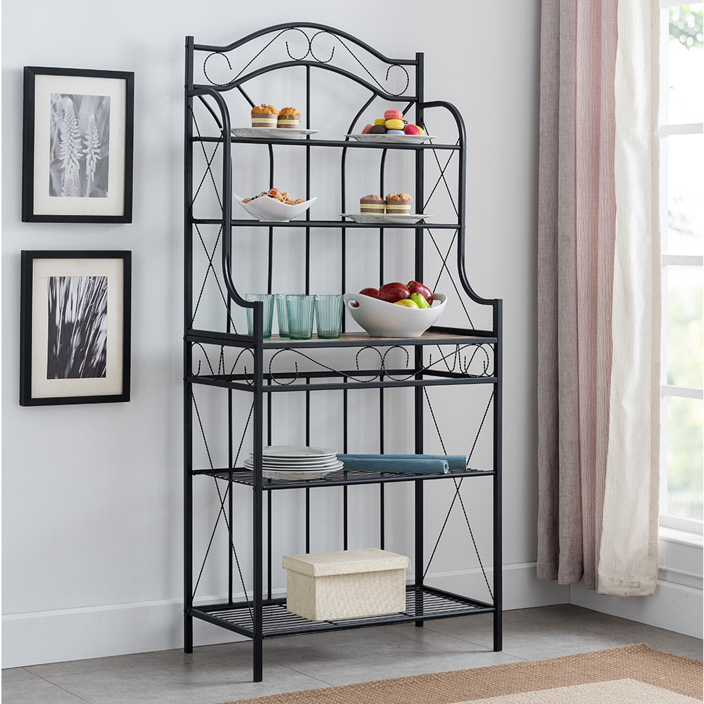 Picture of Tristate Apartment Furnishres K3026 Amenoff Bakers Rack - Black, 67 x 30 x 16 in.