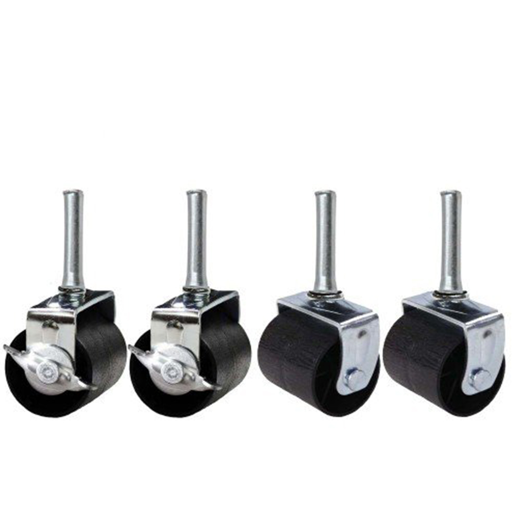 Picture of Tristate Apartment Furnishres B9006 Replacement Caster Wheels - Black & Silver&#44; 4 x 2 x 2 in.