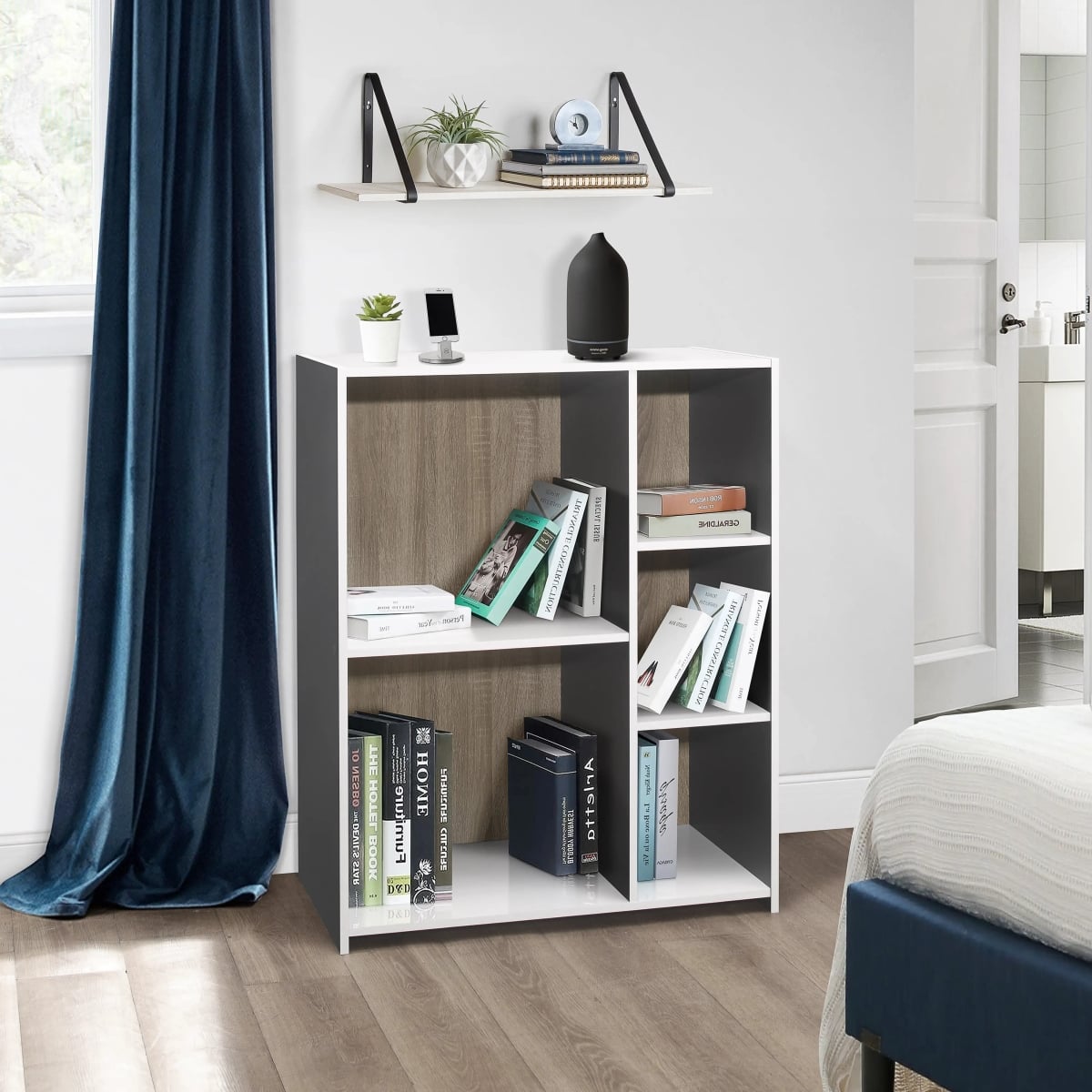 Bookcase, Grey & Oak & White