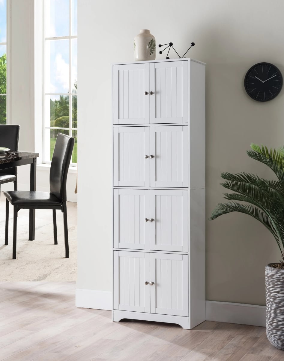 8-Door Cabinet, White