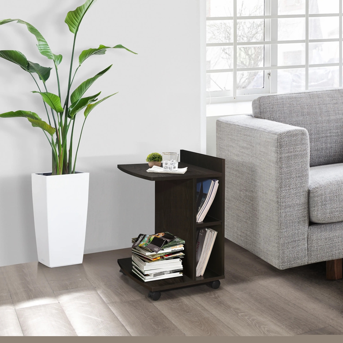 Side Table, Chocolate