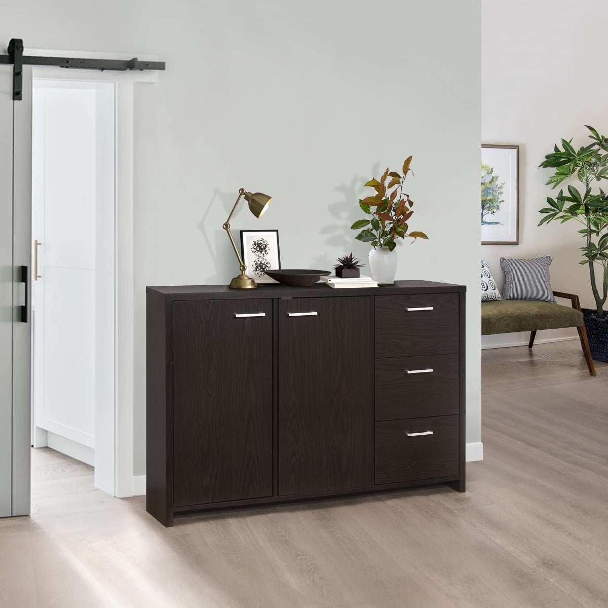 Claerin Wood Buffet, Oak & Chocolate