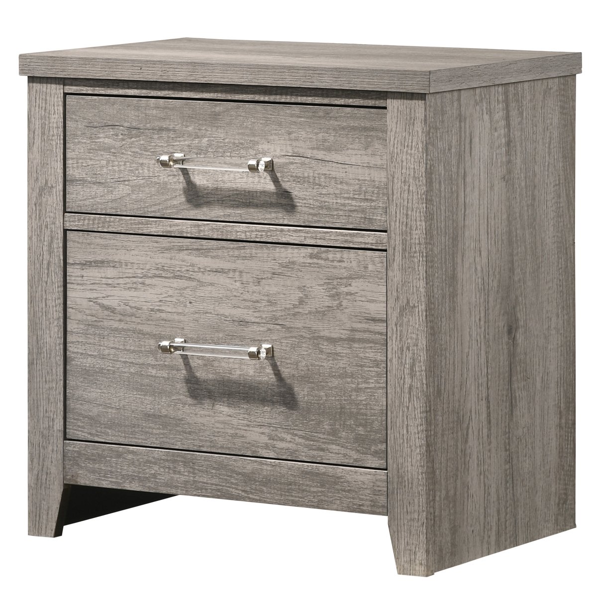 B157-N Wood Nightstand, Gray -  InRoom Furniture