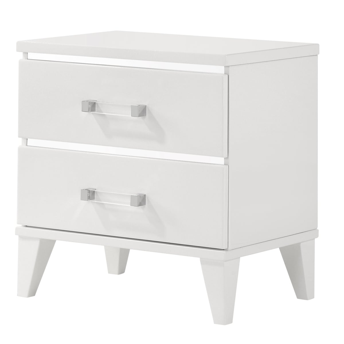 B287-N Wood Nightstand, White