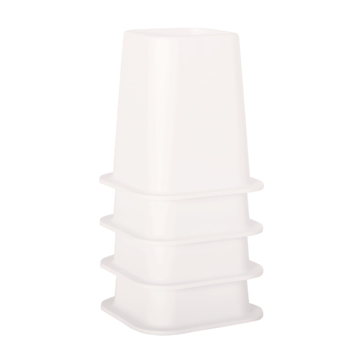 Bed Riser Set, White - Set of 4