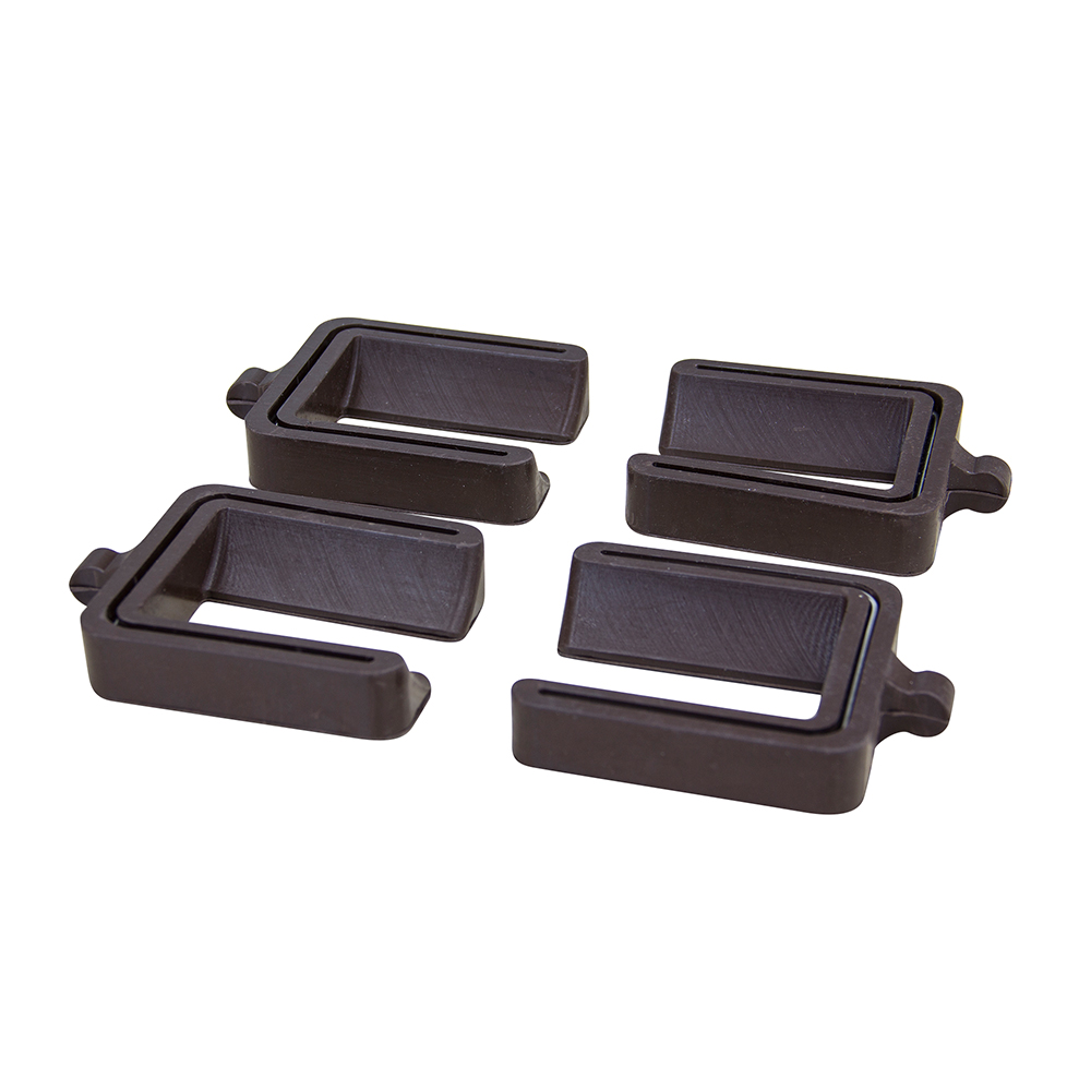 RR4 Bed Wheel Stopper, Dark Brown - 4 Piece
