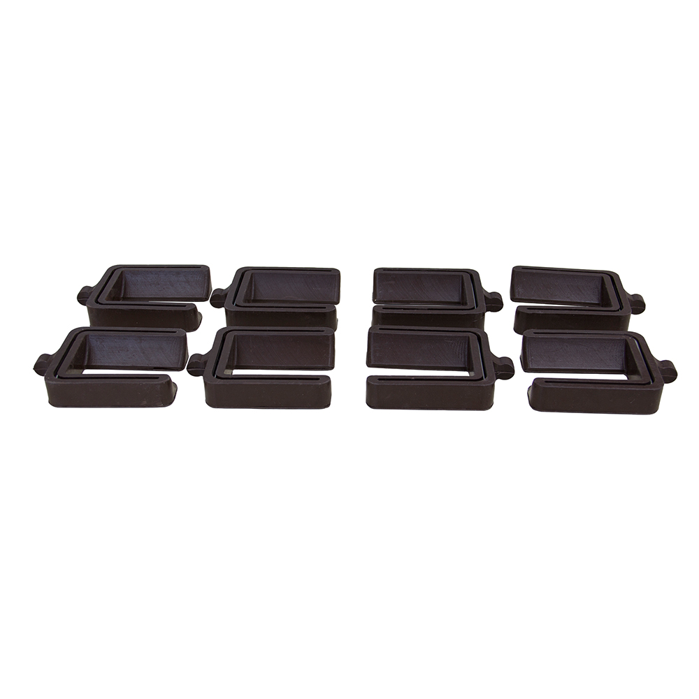Bed Wheel Stopper, Dark Brown - 8 Piece