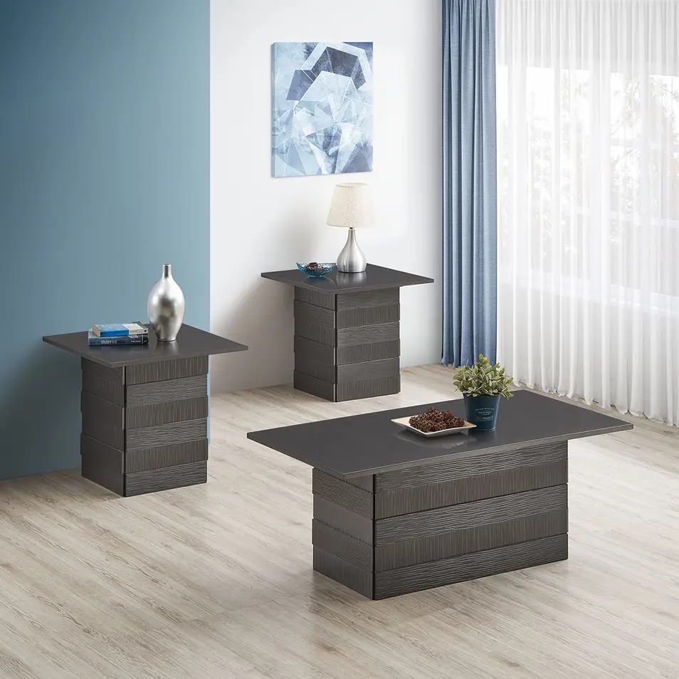 Picture of InRoom Furniture T27-E End Table&#44; Metallic Gray