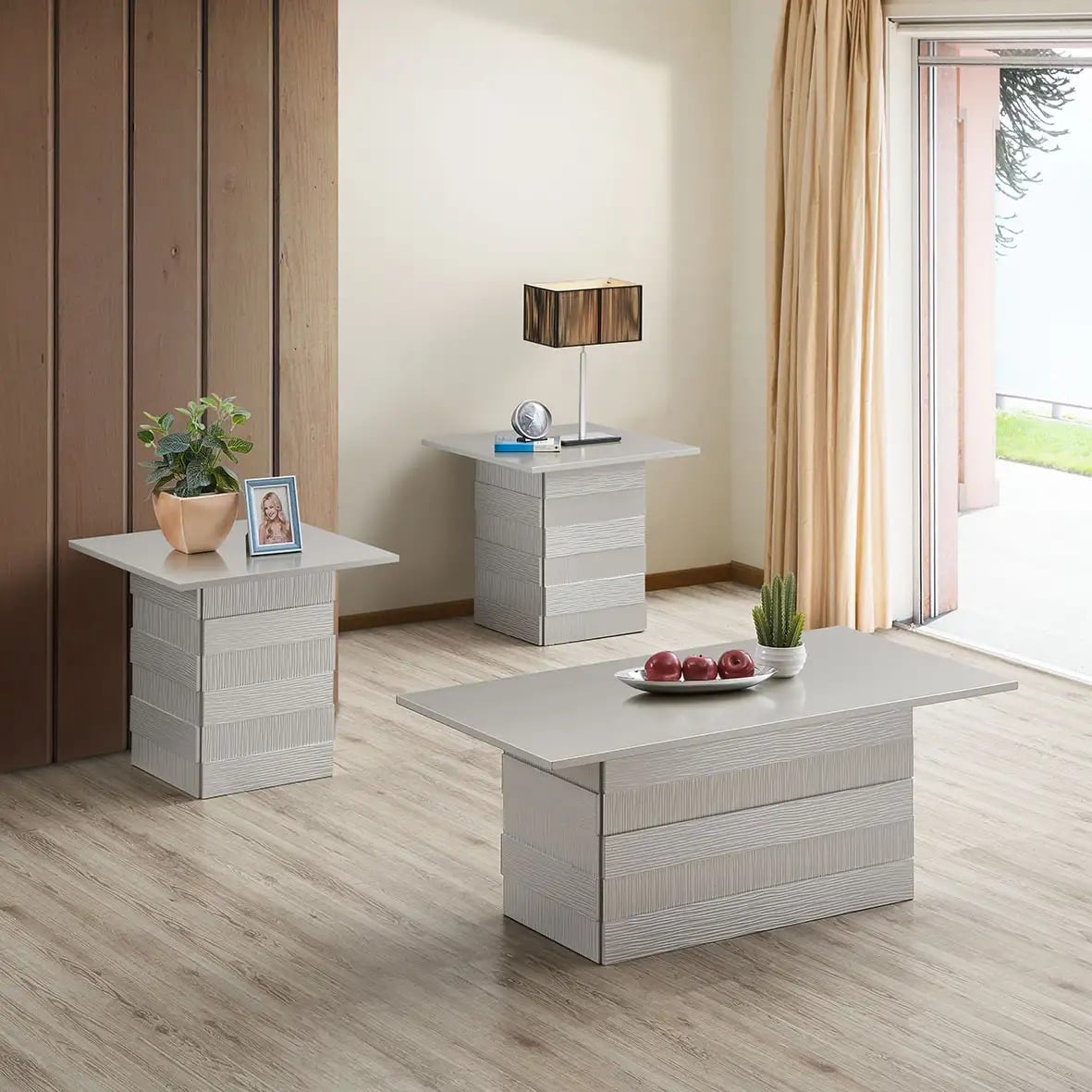 Coffee Table, White & Grey