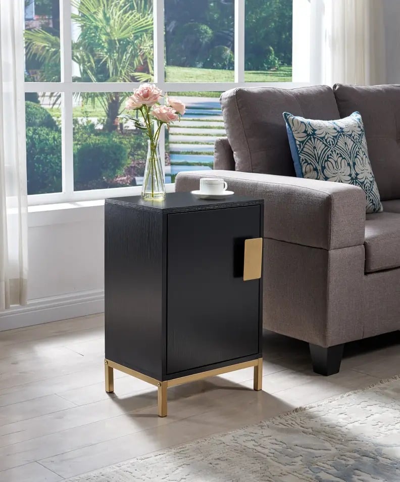 Side Cabinet, Black & Gold