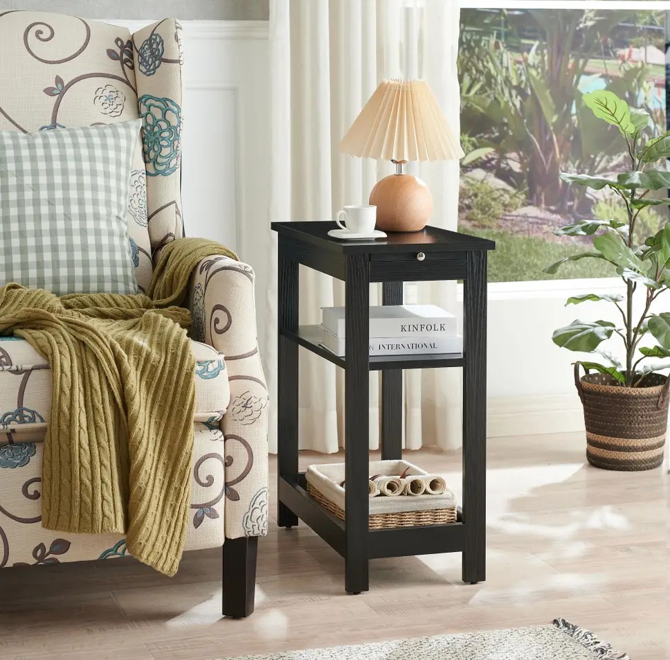 2002BL-E Side Table, Black
