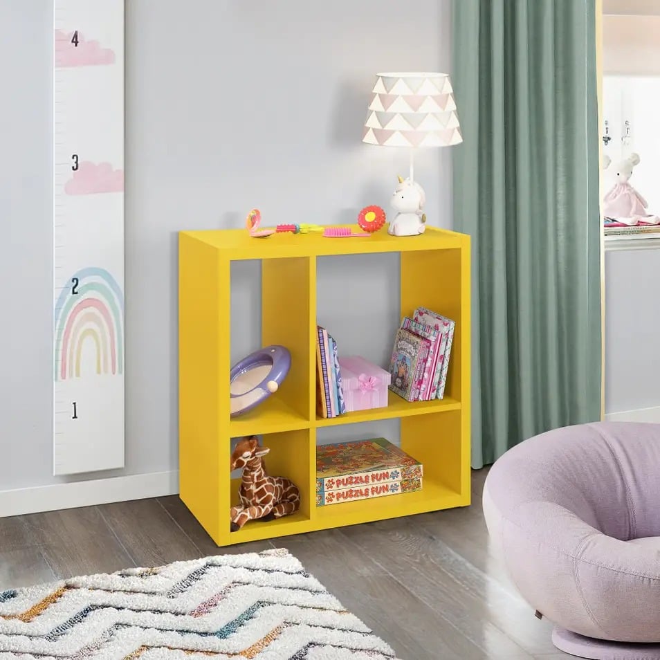 Bookcase & Organizer, Yellow