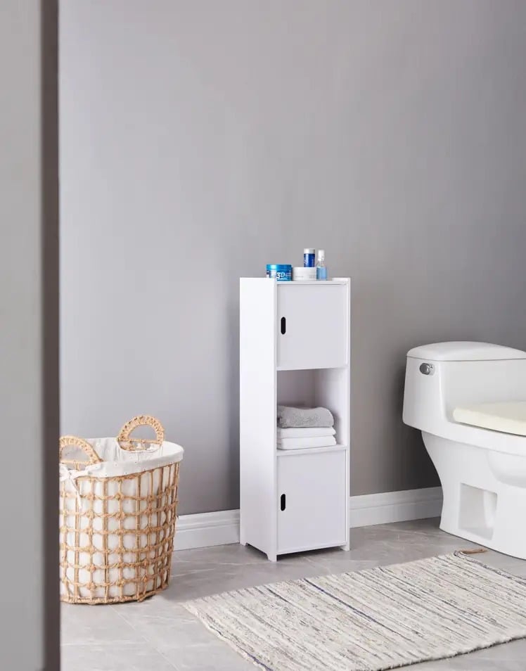 10 x 9 x 31 in. Bathroom Cabinet, White