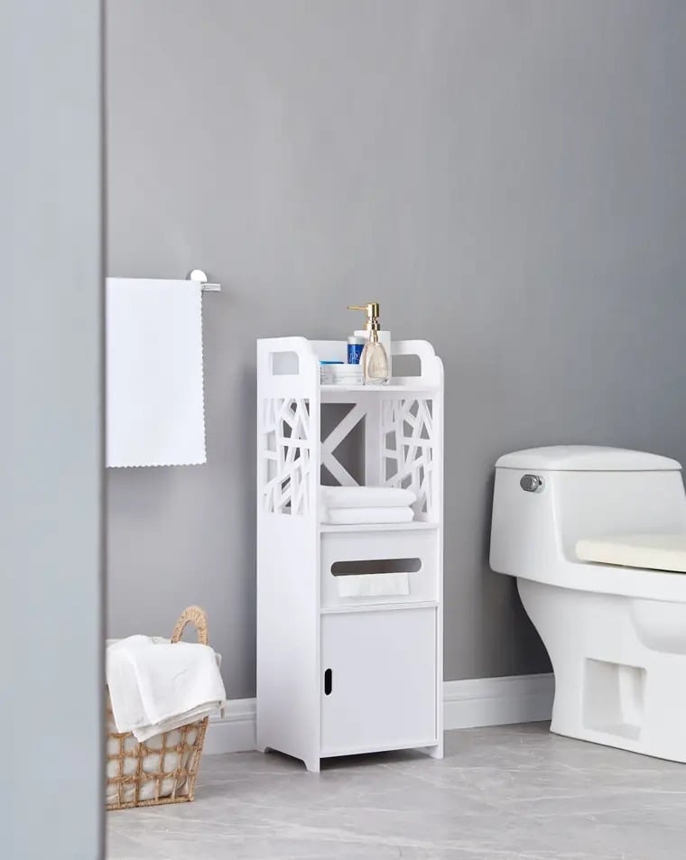 11 x 9 x 31 in. Bathroom Cabinet, White