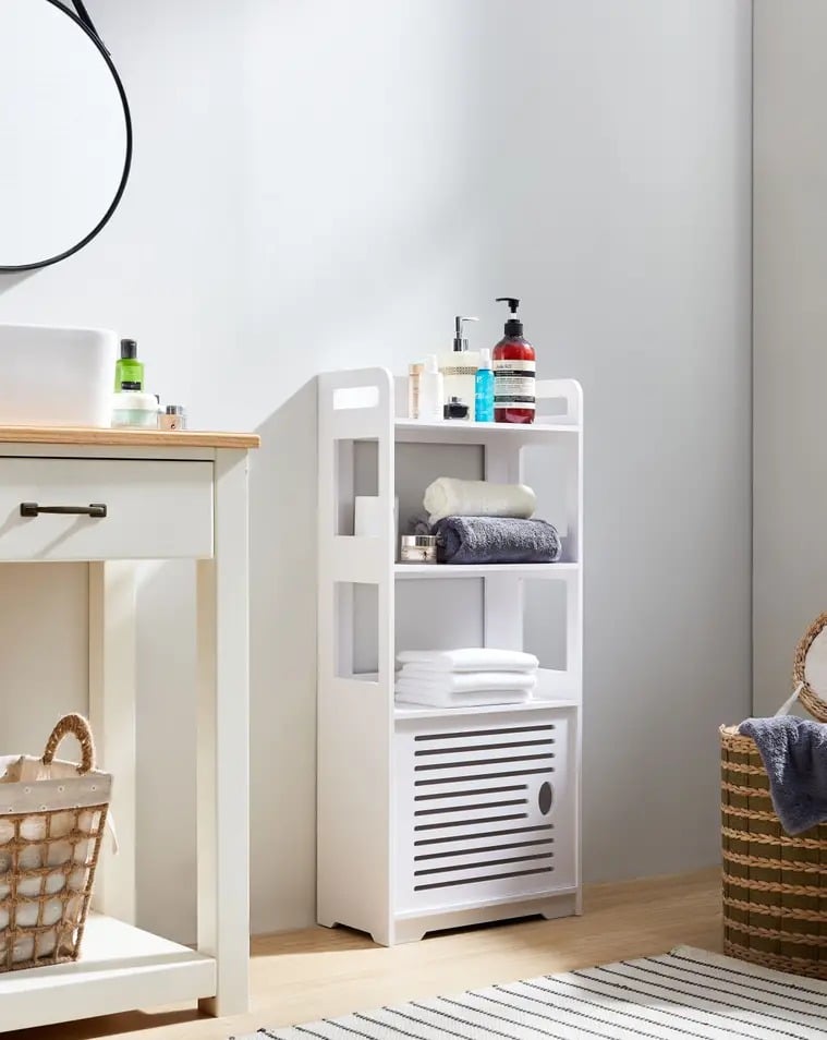 16 x 8 x 36 in. Bathroom Cabinet, White