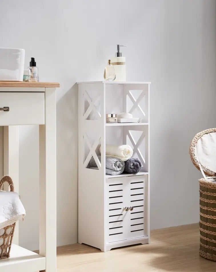 12 x 9 x 31 in. Bathroom Cabinet, White