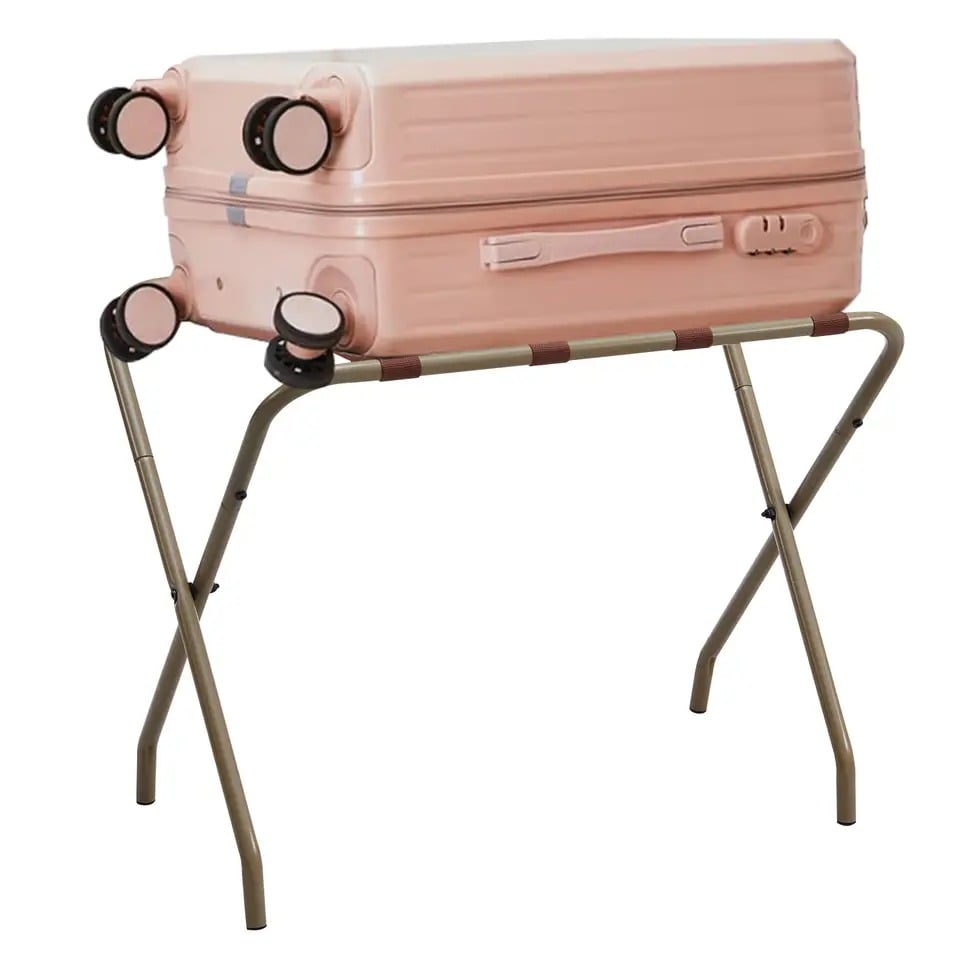 Luggage Rack, Gold & Gray