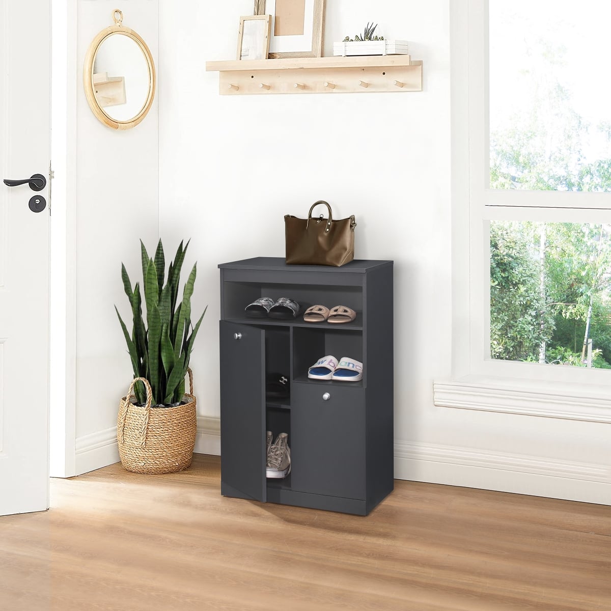 Shoe Cabinet, Gray