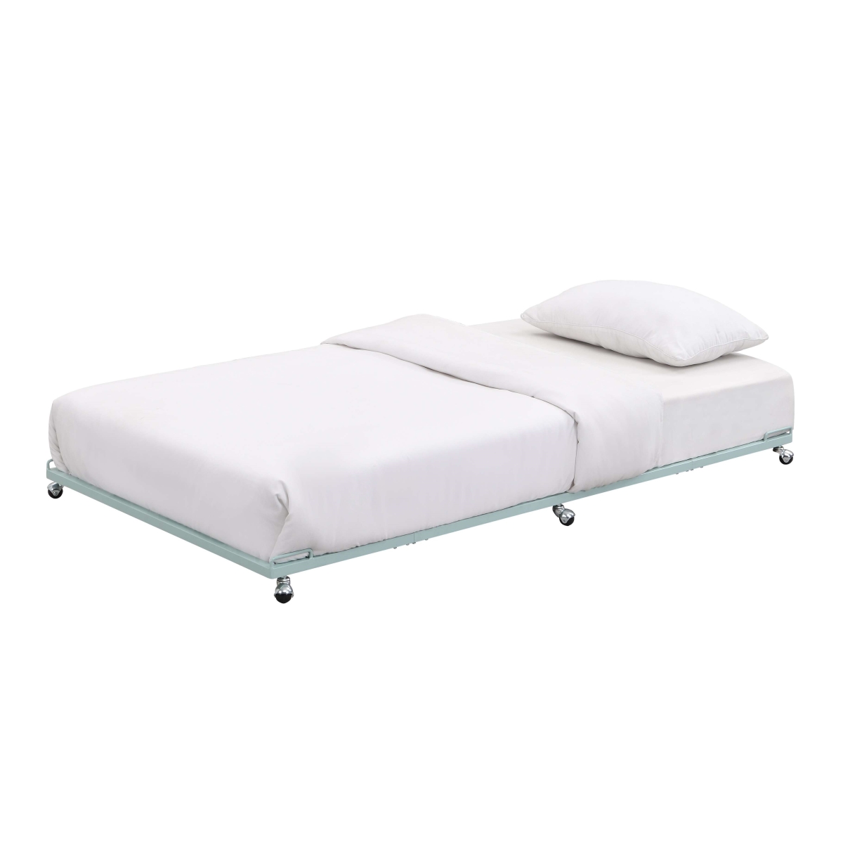 TR01-GL Bellamy Metal Trundle Bed, Glacier