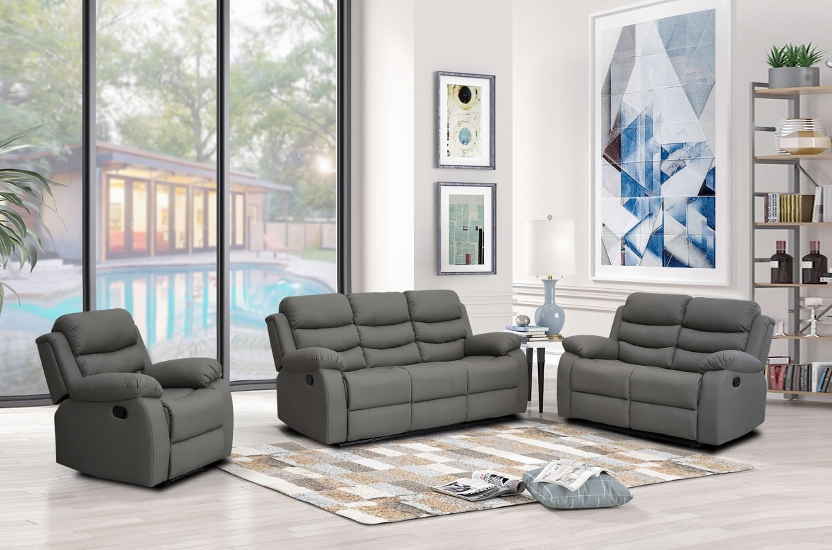9013GR-C Selena Recliner Chair, Gray