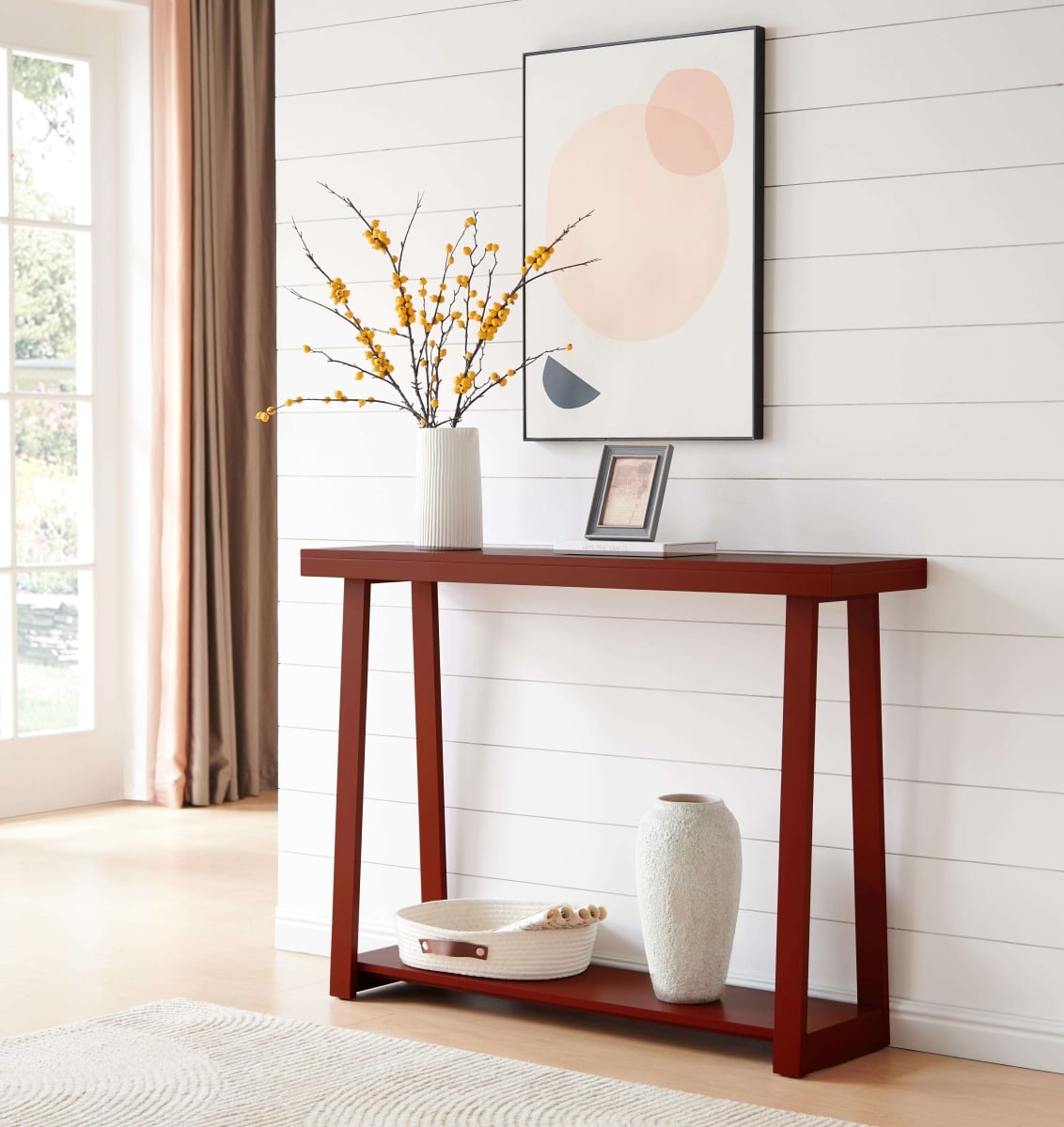 C1102-R 36 in. Emma Console Table, Red