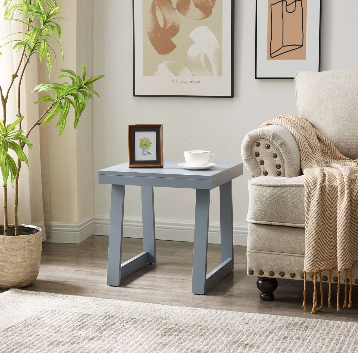 T1179GR-E Charlie End Table, Gray