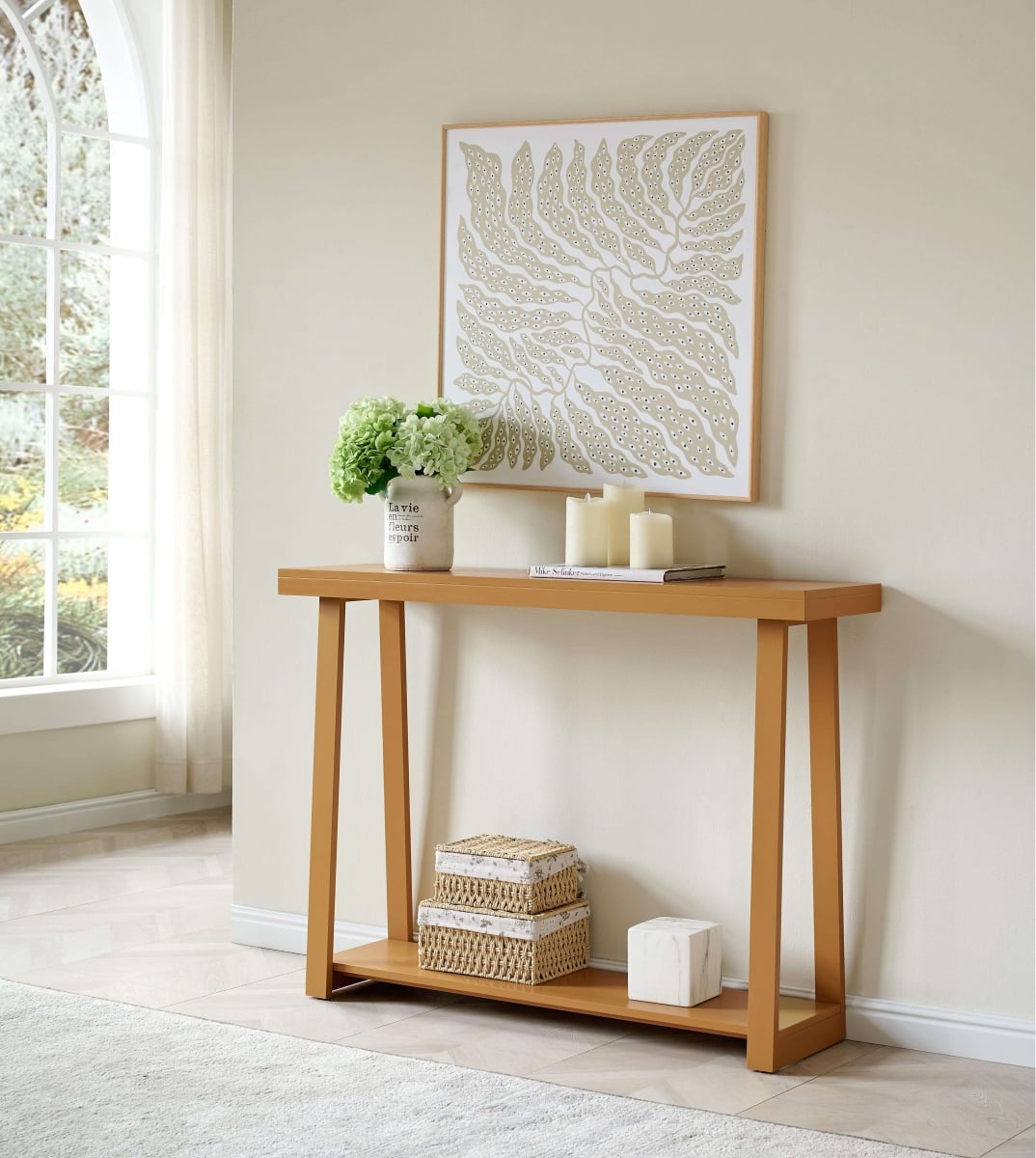 C1102-HM 36 in. Emma Console Table, Honey Mustard