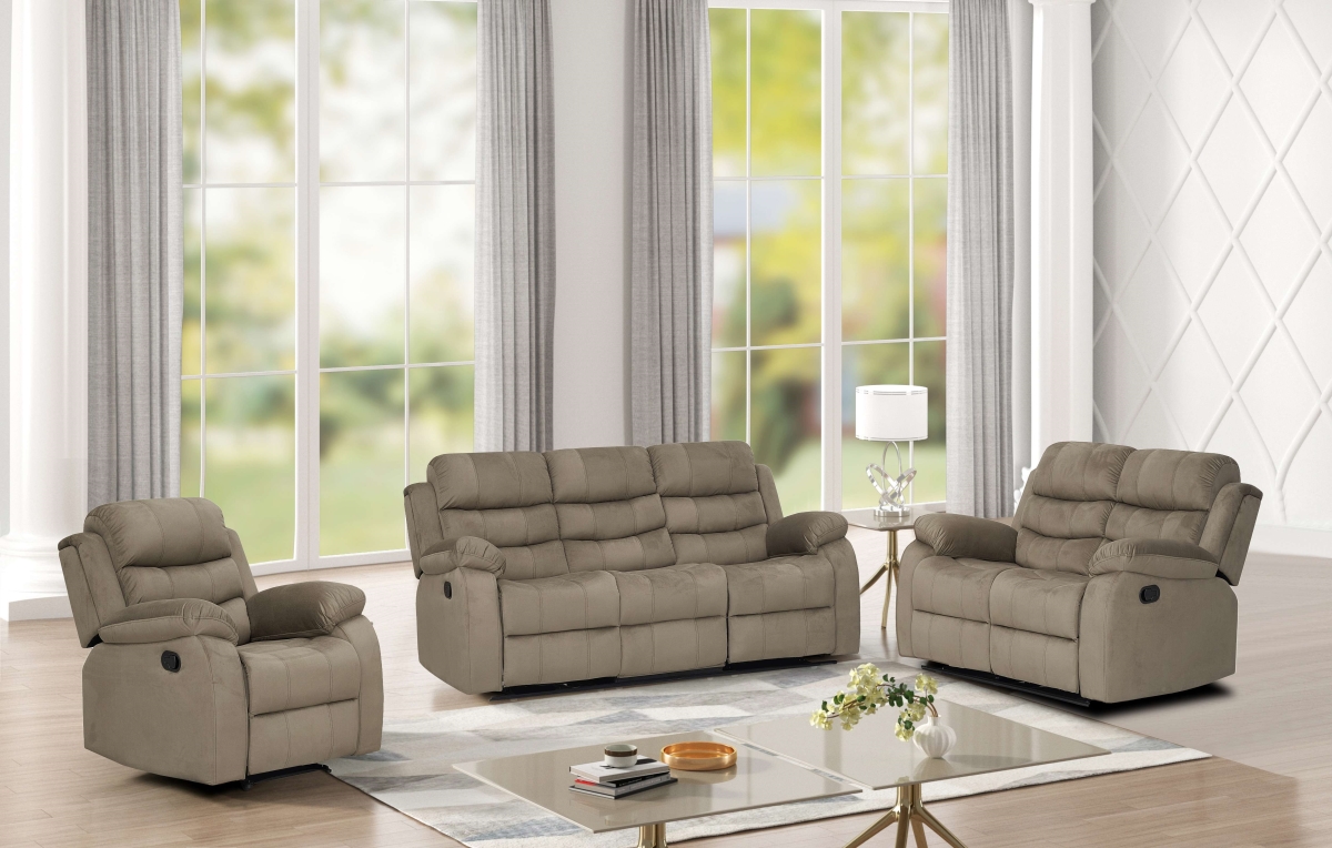 9013CO-L Selena Recliner Loveseat, Chocolate