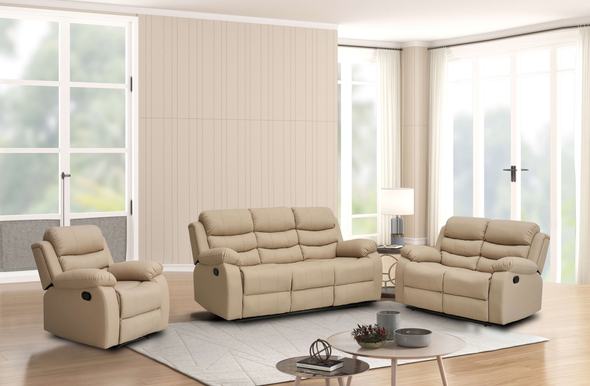 9013BR-S Selena Recliner Sofa, Brown