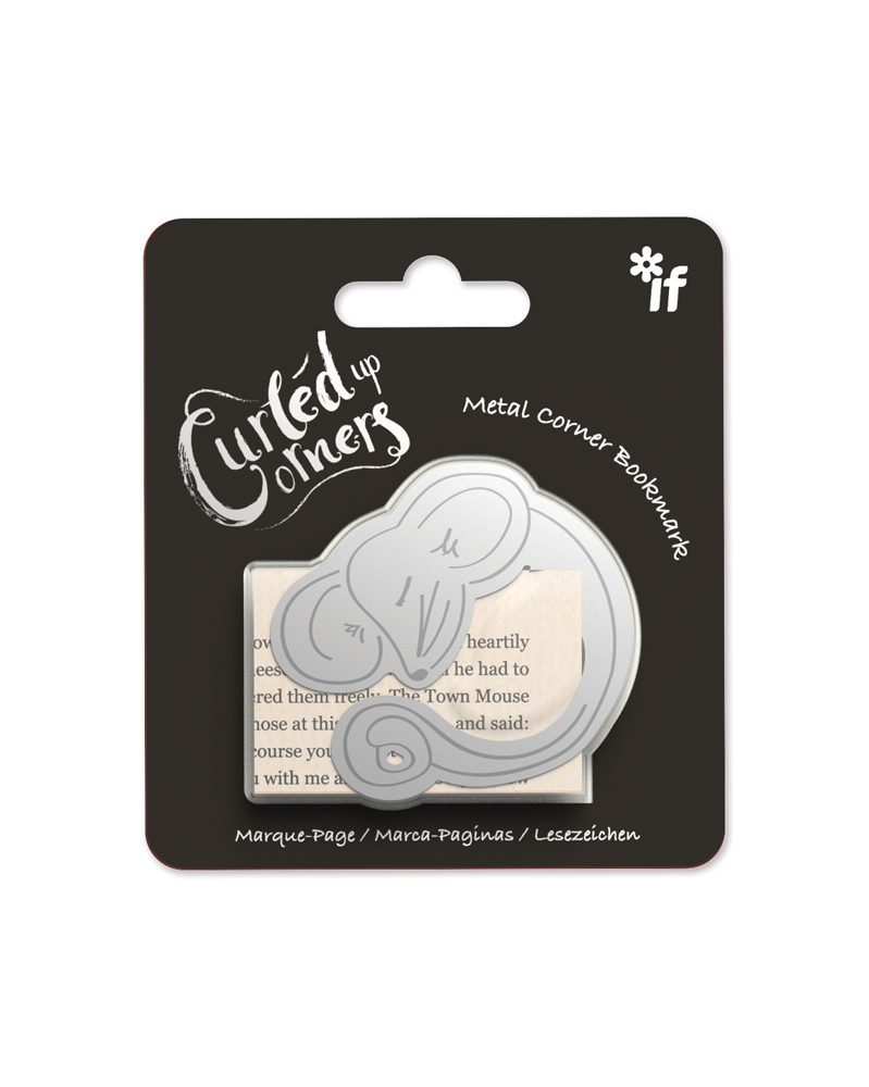 Curled Up Corners Bookmark, Quiet Mouse