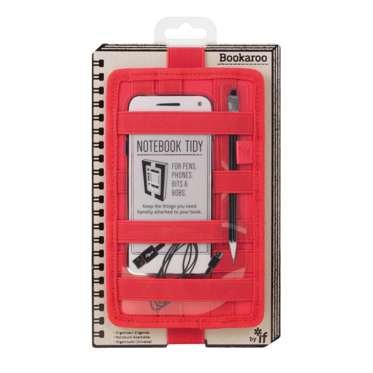Picture of If USA 40903 Bookaroo Notebook Tidy Cases, Red