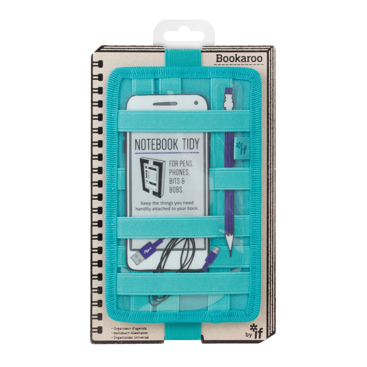 Picture of If USA 40905 Bookaroo Notebook Tidy Cases, Turquoise