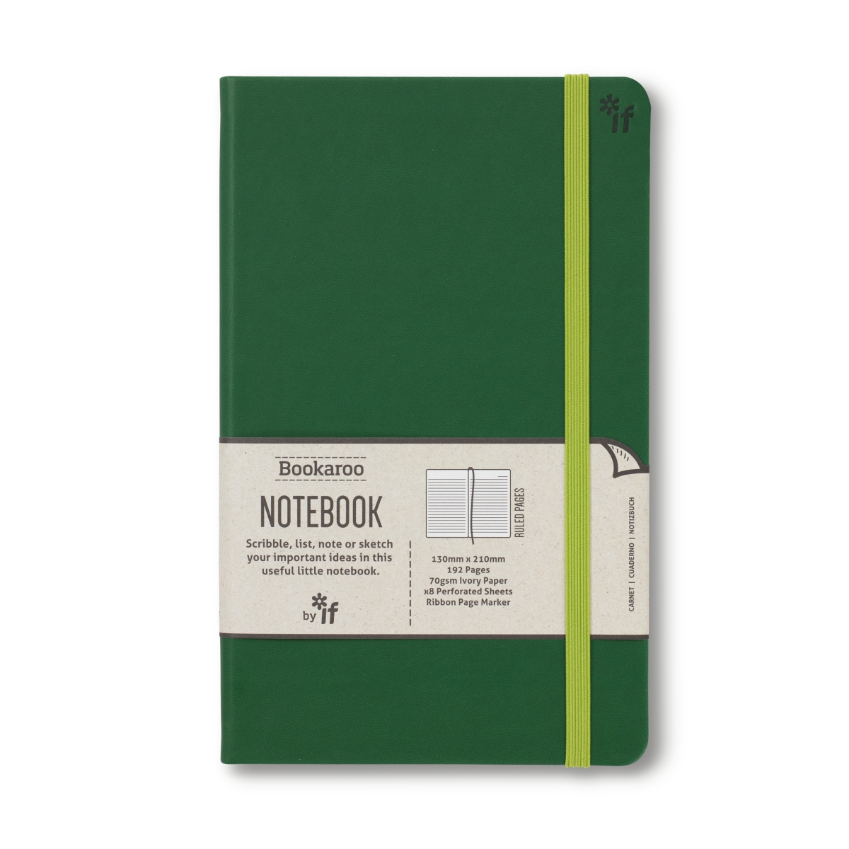 43215 Bookaroo Notebook, Forest Green