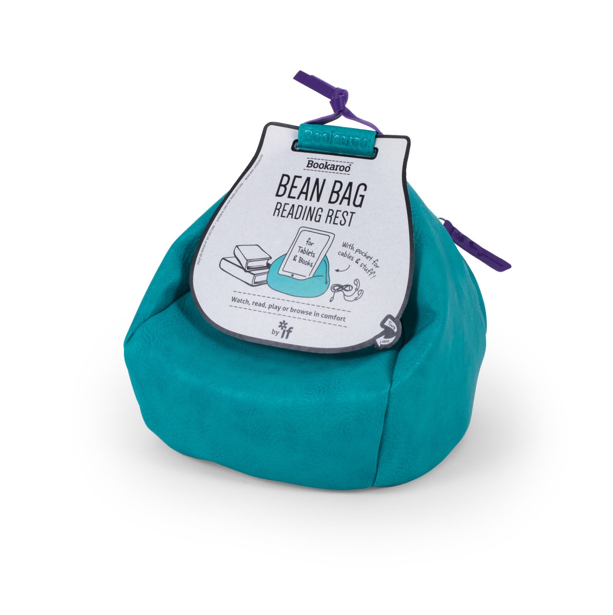 Picture of If USA 43806 Bookaroo Bean Bag Reading Rest&#44; Turquoise & Purple