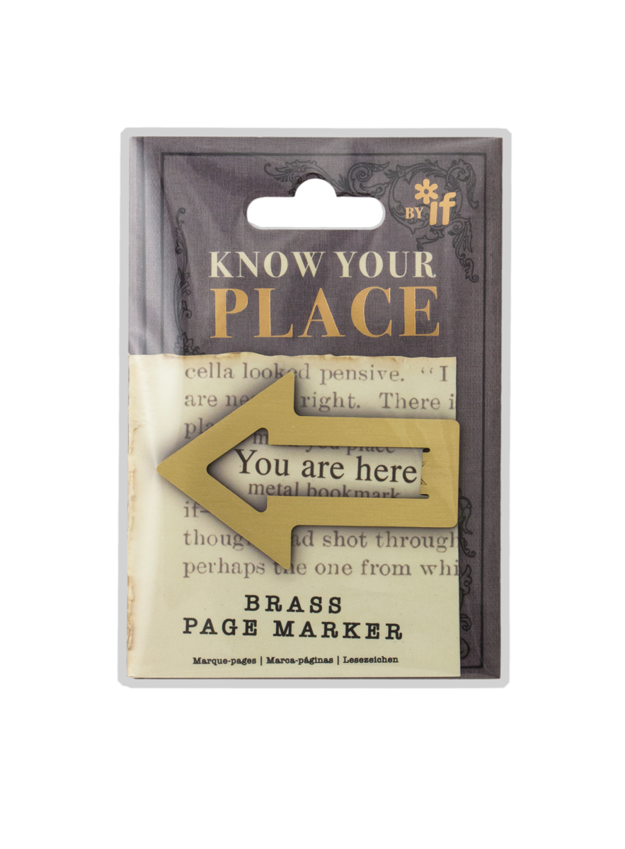 Know Your Place Page Markers, Brass