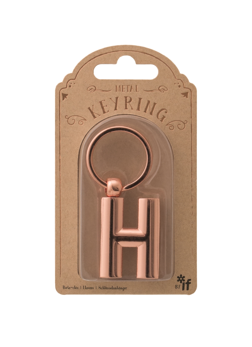 Copper Letter Keyrings, Letter H