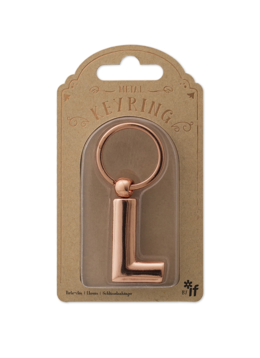 Copper Letter Keyrings, Letter L