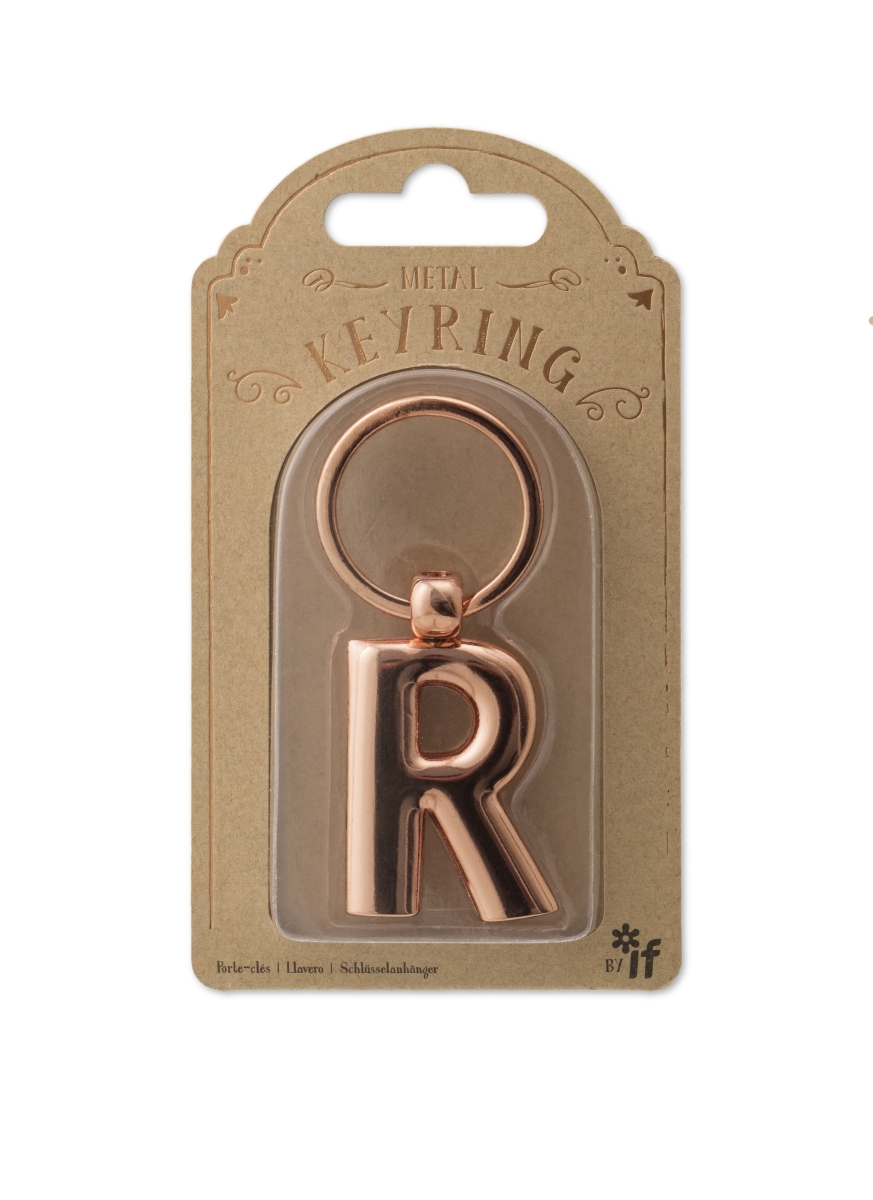 Copper Letter Keyring Letter R