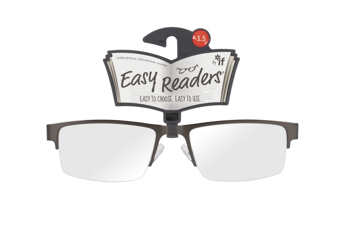 Picture of If USA 47911 Easy Readers Half-Frame Metal Glasses, Plus - 1.5