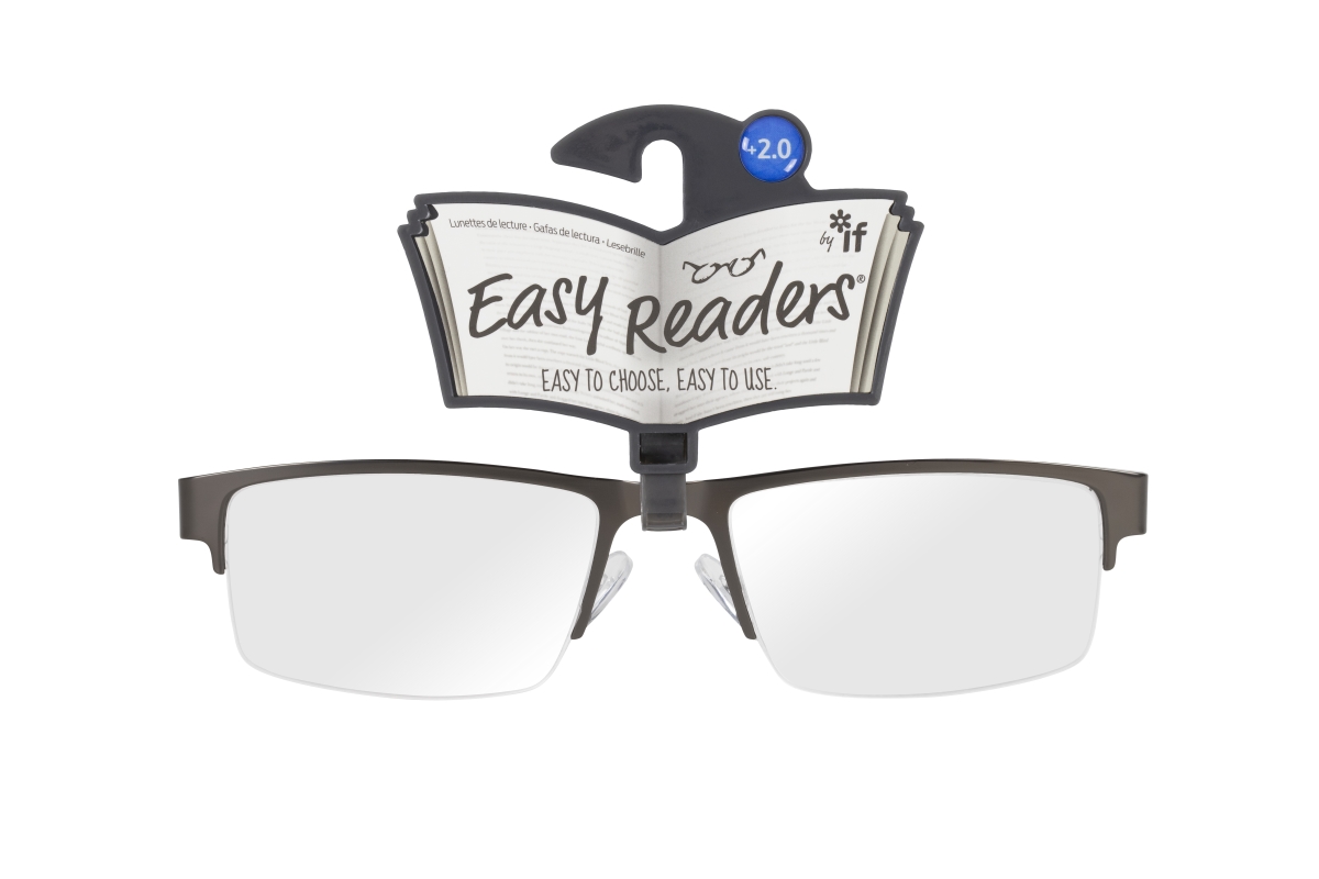 Picture of If USA 47912 Easy Readers Half-Frame Metal Glasses, Plus - 2.0