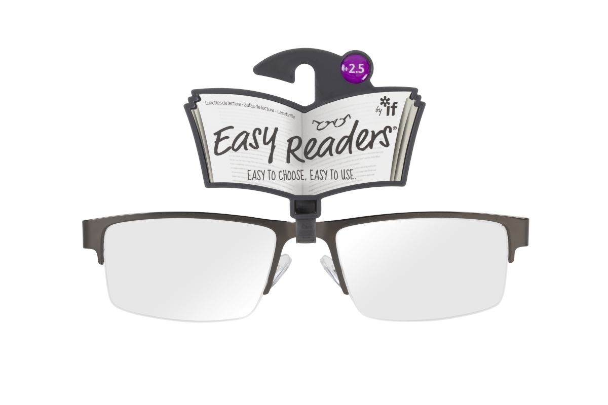 Picture of If USA 47913 Easy Readers Half-Frame Metal Glasses, Plus - 2.5