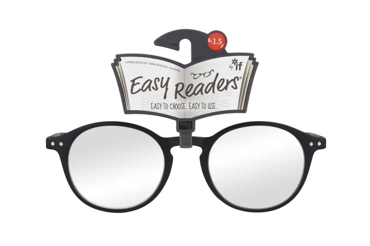 Picture of If USA 47918 Easy Readers Round Glasses, Black - Plus 1.5