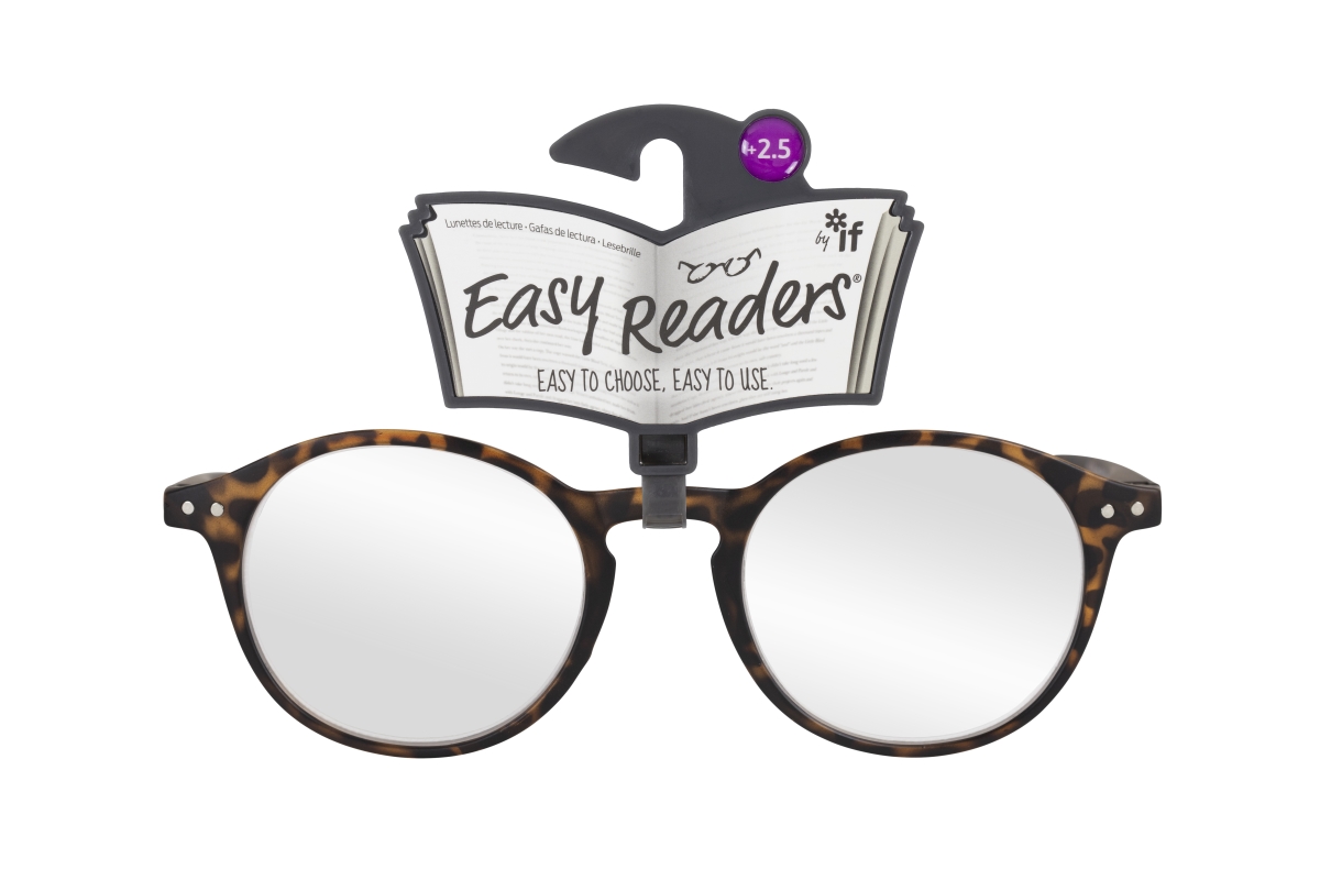 Picture of If USA 47923 Easy Readers Round Tortoiseshell Glasses, Plus 2.5