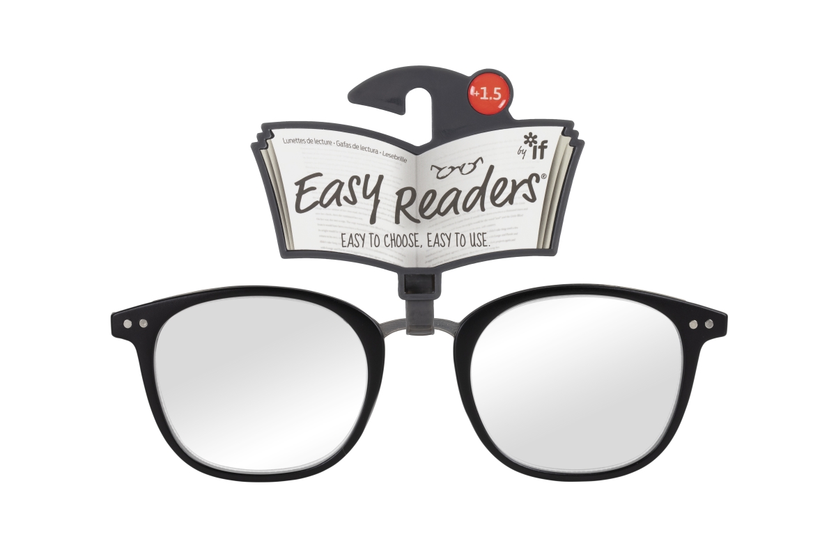 Picture of If USA 47933 Easy Readers Metal Bridge Glasses, Black - Plus 1.5