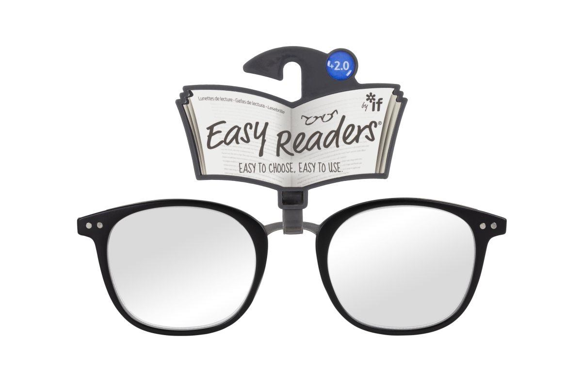 Picture of If USA 47934 Easy Readers Metal Bridge Glasses, Black - Plus 2.0