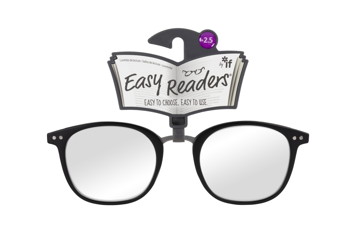 Picture of If USA 47935 Easy Readers Metal Bridge Glasses&#44; Black - Plus 2.5