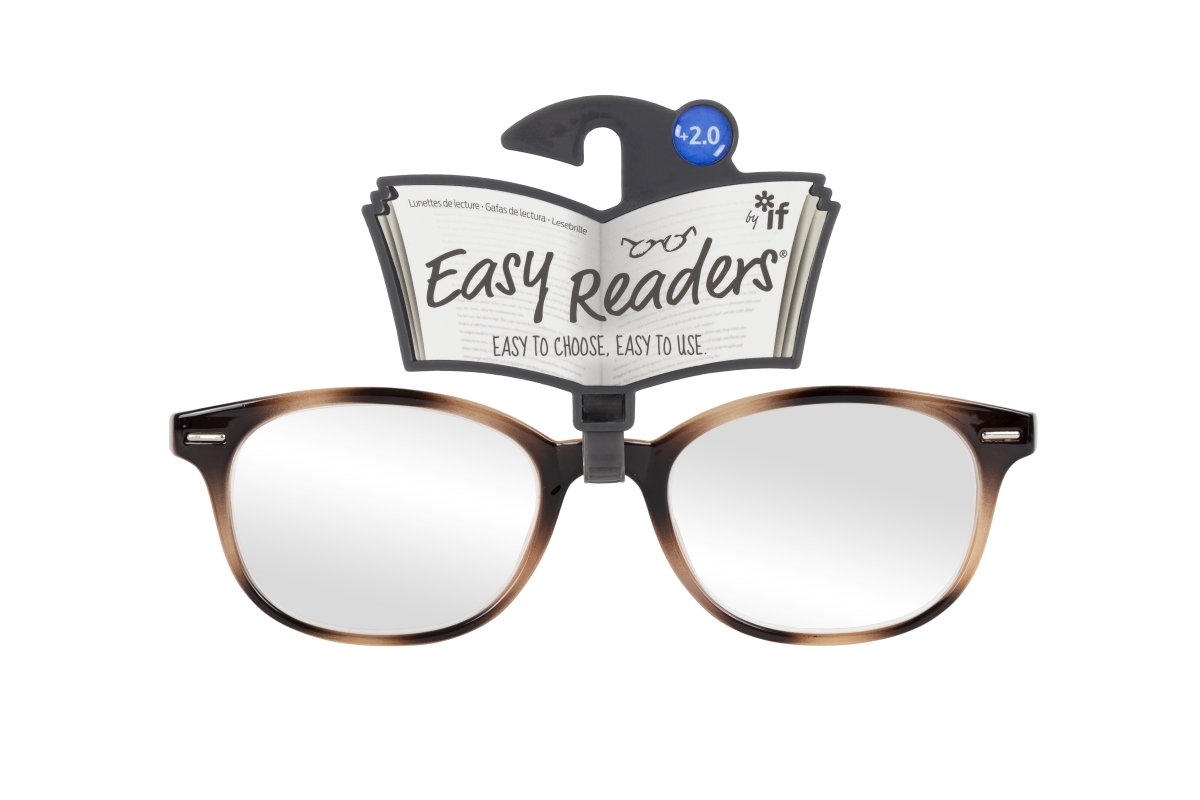 Picture of If USA 47947 Easy Readers Round Glasses&#44; Beige & Brown - Plus 2.0