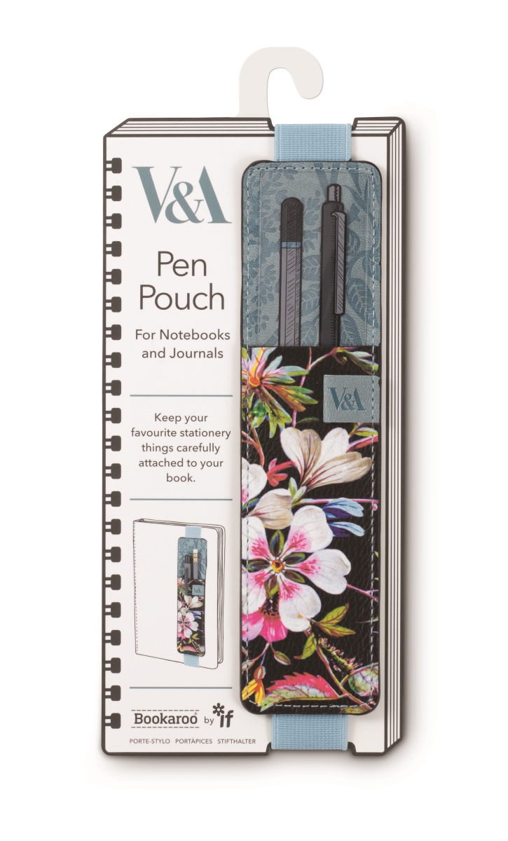 V & A Bookaroo Kilburn Pen Pouch, Black Floral